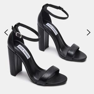 Steve Madden Black Block Heel Sandals